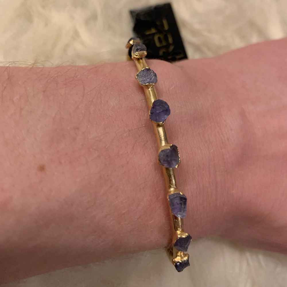 🆕NWT rare Raw Gemstone Cuff Bracelet Dani Barbe
